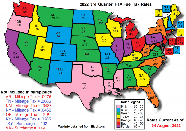 IFTA Fuel Tax Map