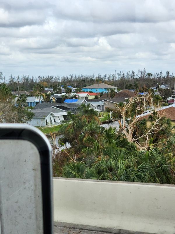 Houses tarped