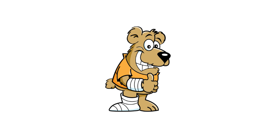 Bandaged bear trucker Occupational Accident